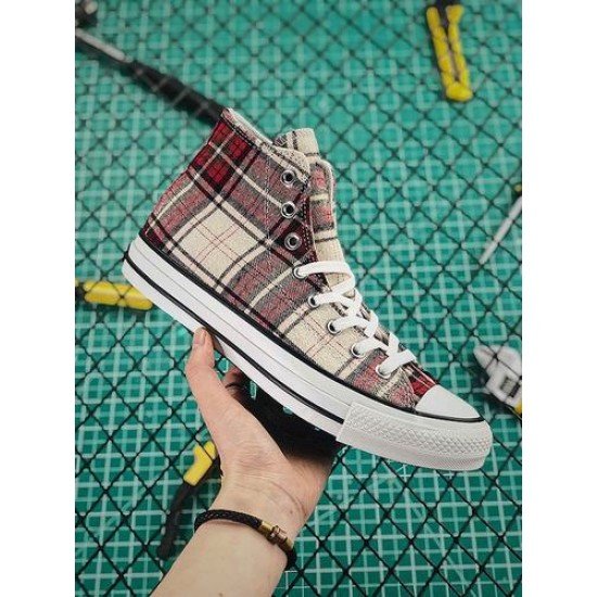 Converse hight red white women