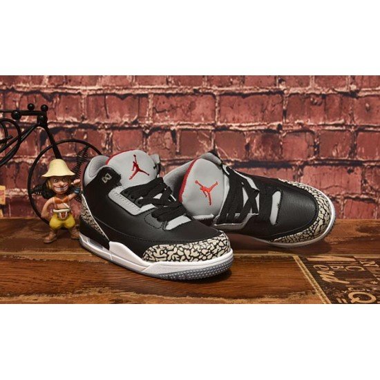 Air Jordan 3 kids shoes black water