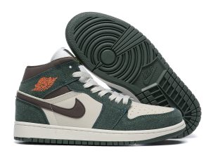 Air Jordan 1 dark green gray